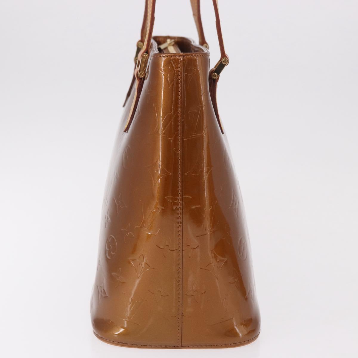 LOUIS VUITTON Monogram Vernis Houston Hand Bag Bronze M91122 LV Auth 188786A