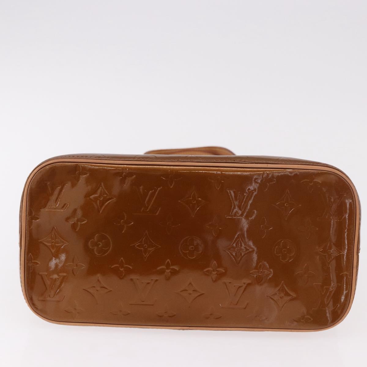 LOUIS VUITTON Monogram Vernis Houston Hand Bag Bronze M91122 LV Auth 188786A