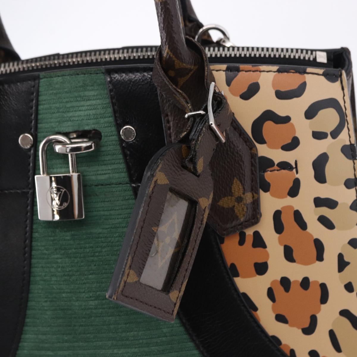 LOUIS VUITTON Monogram Leopard City Steamer MM Bag M52126 LV Auth 188793SM
