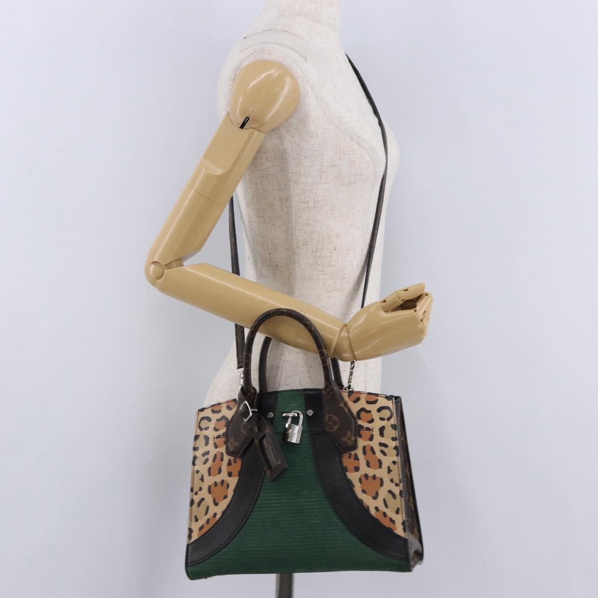LOUIS VUITTON Monogram Leopard City Steamer MM Bag M52126 LV Auth 188793SM