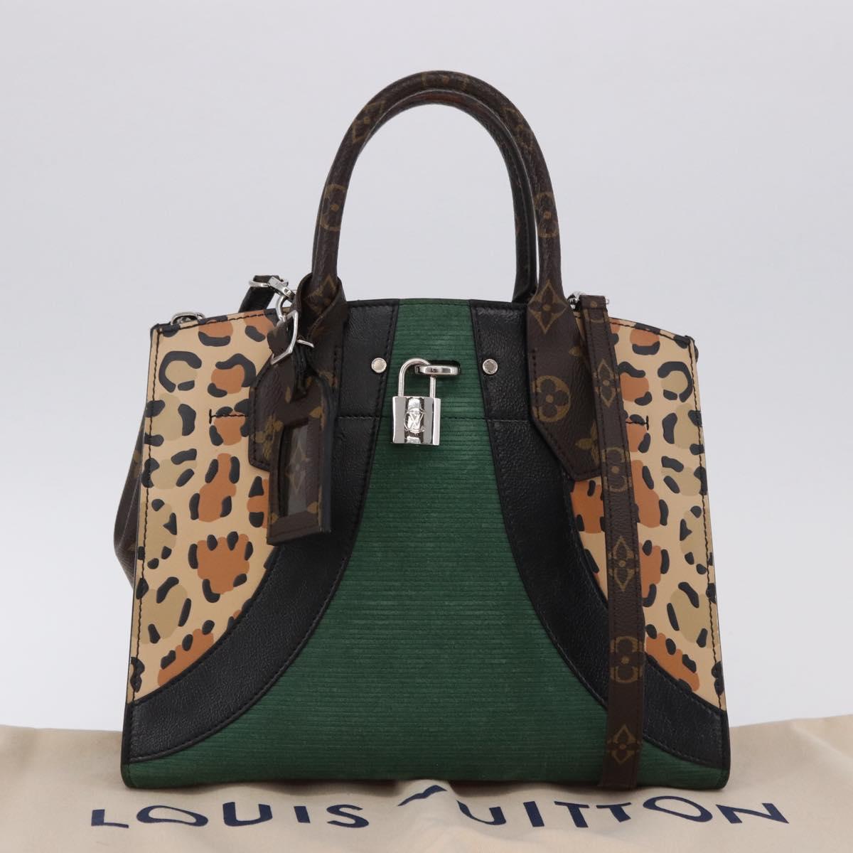 LOUIS VUITTON Monogram Leopard City Steamer MM Bag M52126 LV Auth 188793SM