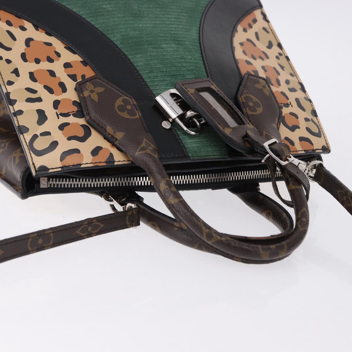 LOUIS VUITTON Monogram Leopard City Steamer MM Bag M52126 LV Auth 188793SM