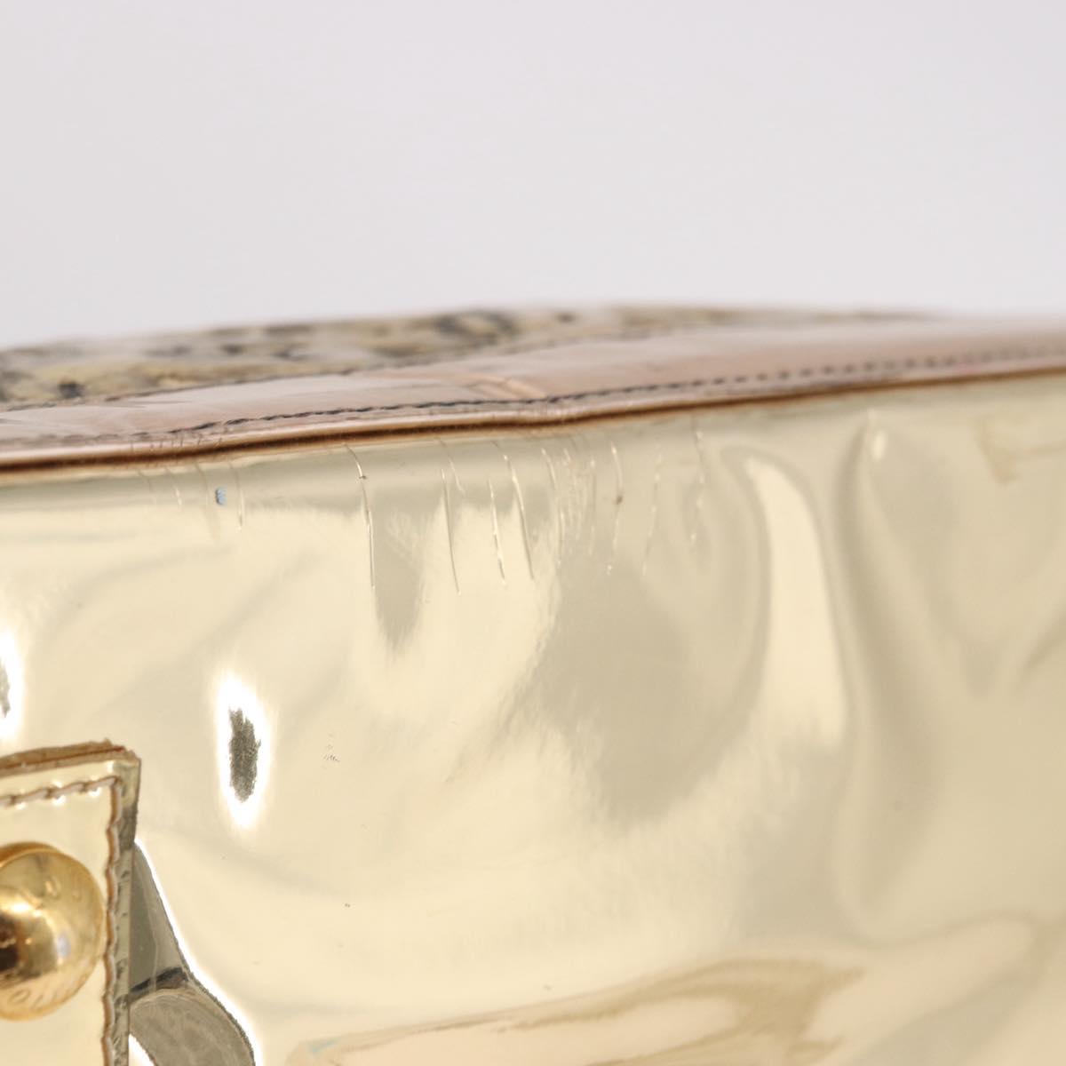 LOUIS VUITTON Monogram Miroir Alma MM Hand Bag Gold Dore M93624 LV Auth 188794A