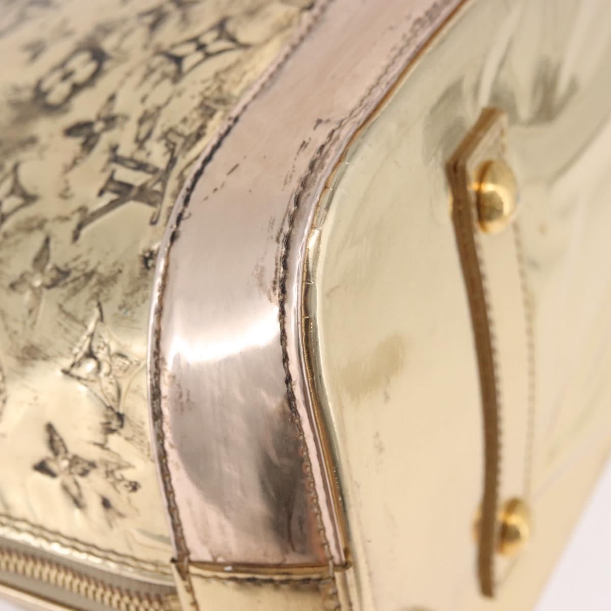 LOUIS VUITTON Monogram Miroir Alma MM Hand Bag Gold Dore M93624 LV Auth 188794A