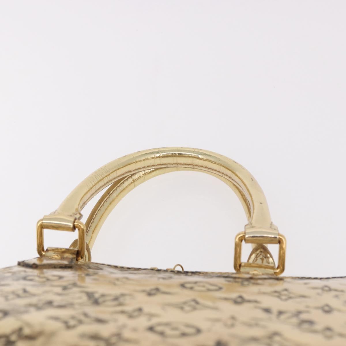 LOUIS VUITTON Monogram Miroir Alma MM Hand Bag Gold Dore M93624 LV Auth 188794A