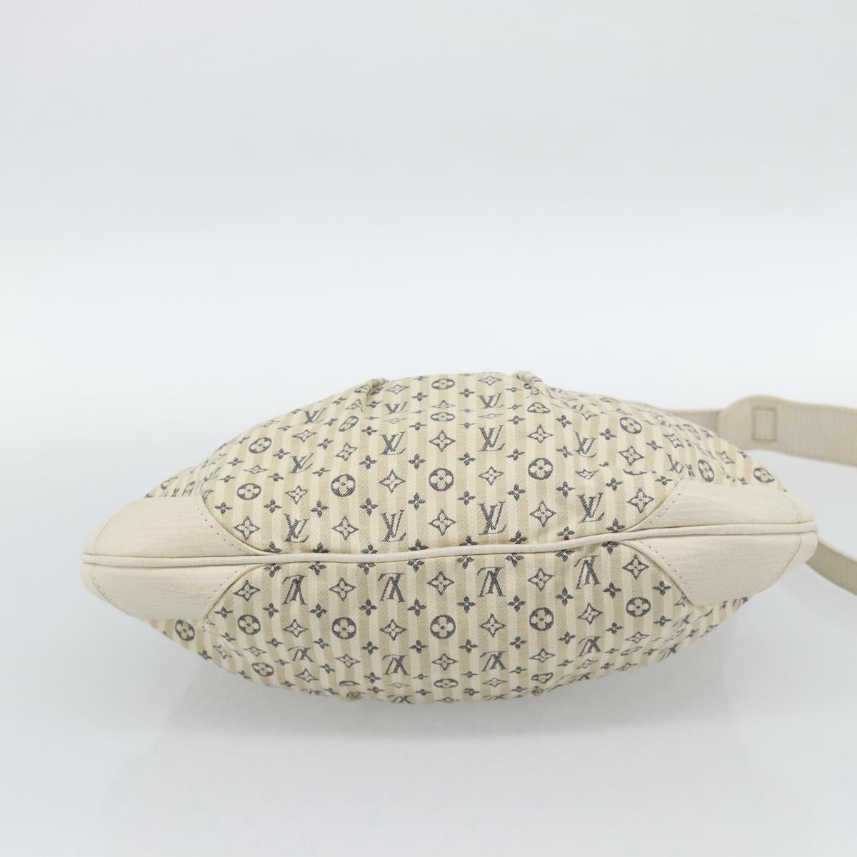 LOUIS VUITTON Mini Lin Croisette Marina PM Bag Blue Beige M95494 Auth 188795V