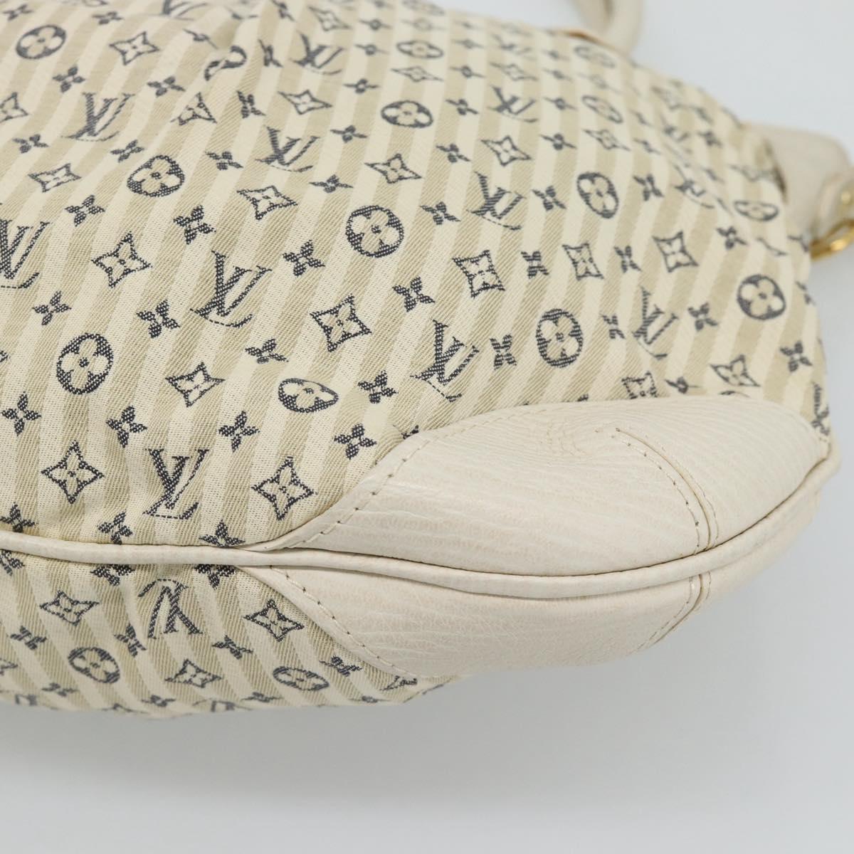 LOUIS VUITTON Mini Lin Croisette Marina PM Bag Blue Beige M95494 Auth 188795V