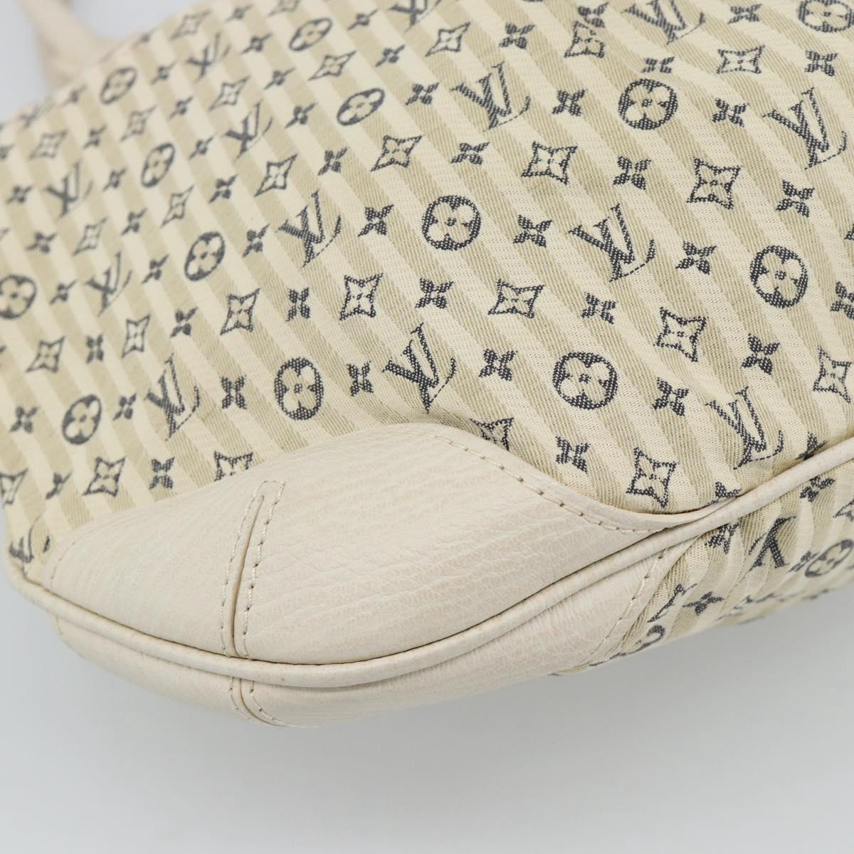 LOUIS VUITTON Mini Lin Croisette Marina PM Bag Blue Beige M95494 Auth 188795V