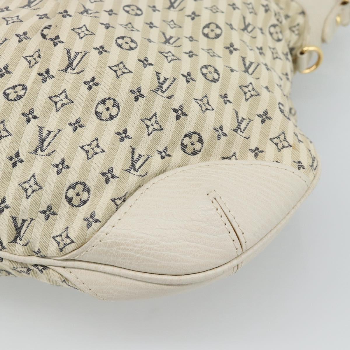 LOUIS VUITTON Mini Lin Croisette Marina PM Bag Blue Beige M95494 Auth 188795V