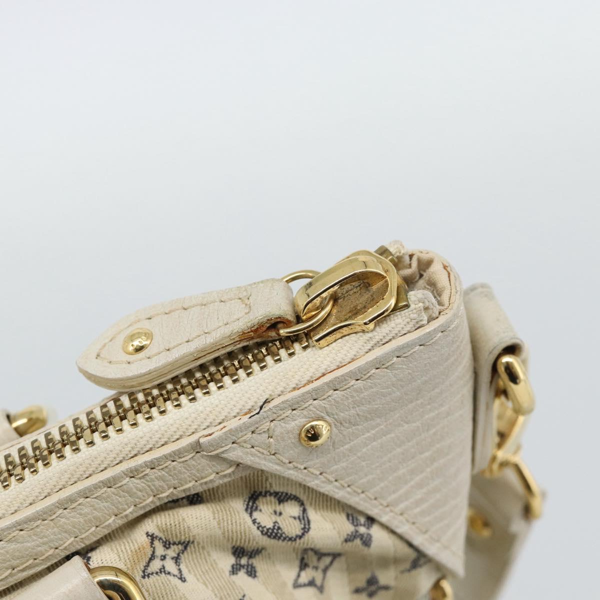 LOUIS VUITTON Mini Lin Croisette Marina PM Bag Blue Beige M95494 Auth 188795V