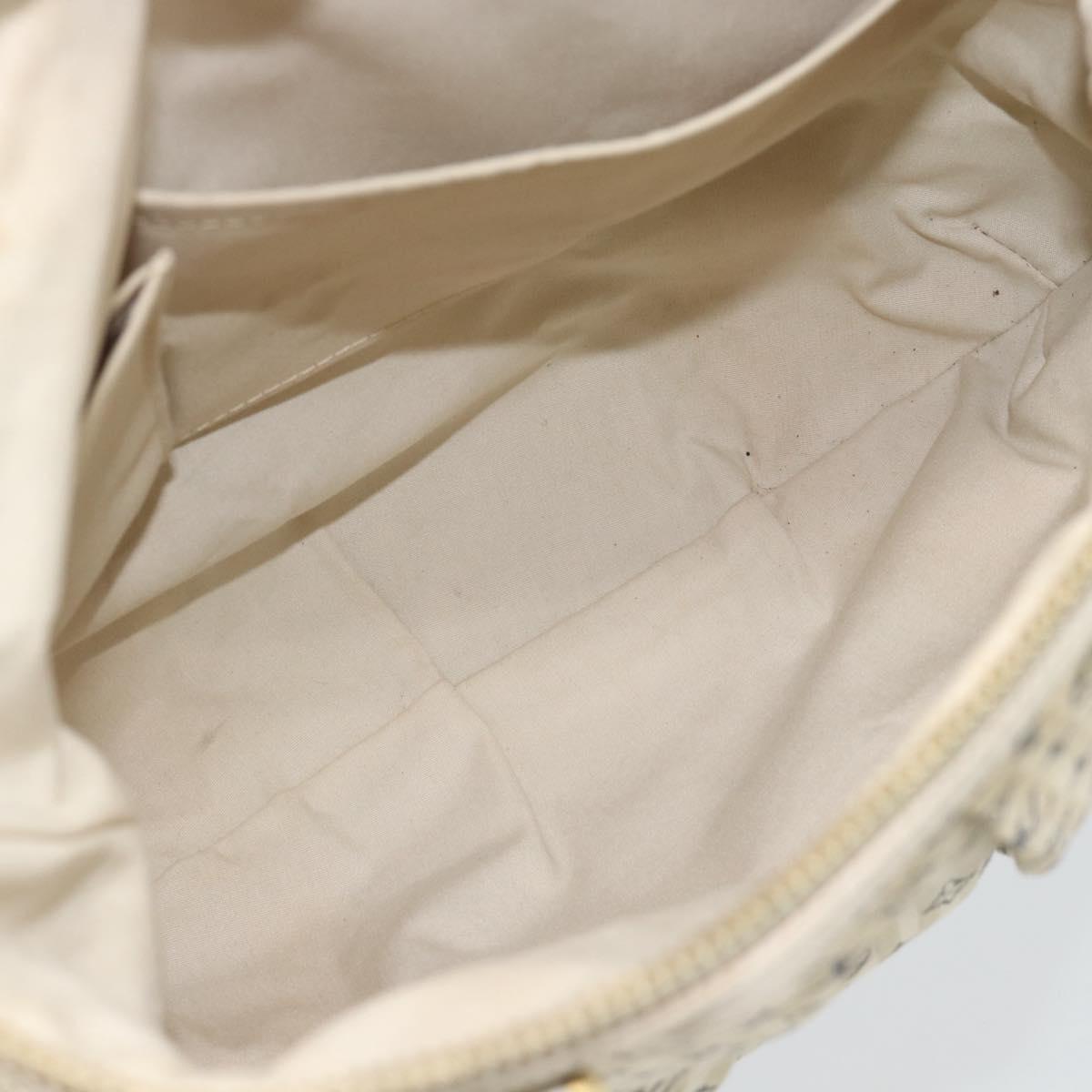 LOUIS VUITTON Mini Lin Croisette Marina PM Bag Blue Beige M95494 Auth 188795V