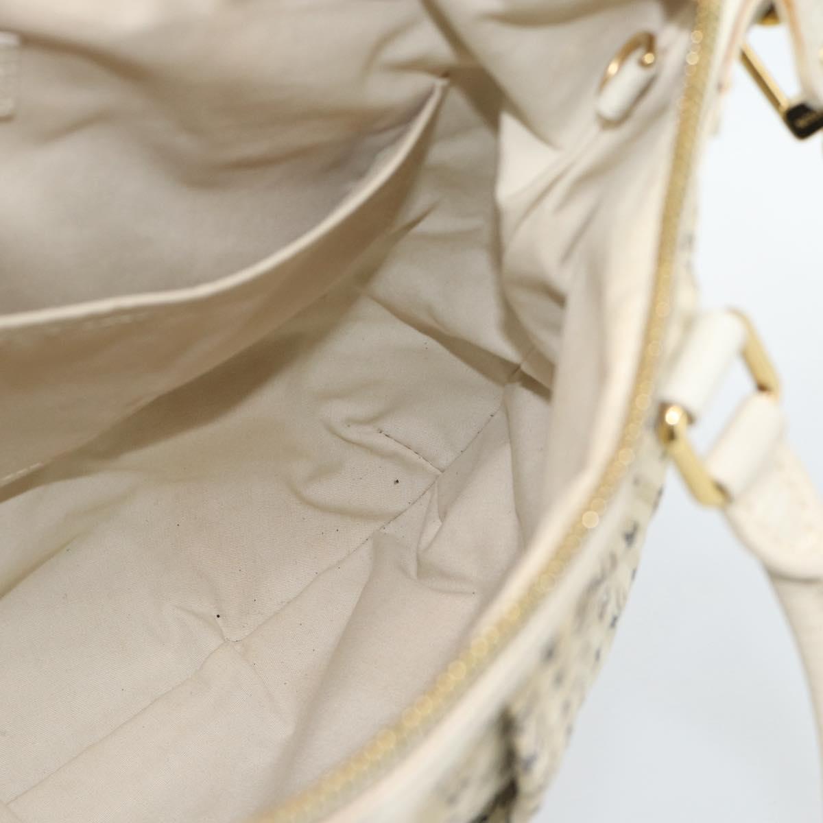 LOUIS VUITTON Mini Lin Croisette Marina PM Bag Blue Beige M95494 Auth 188795V
