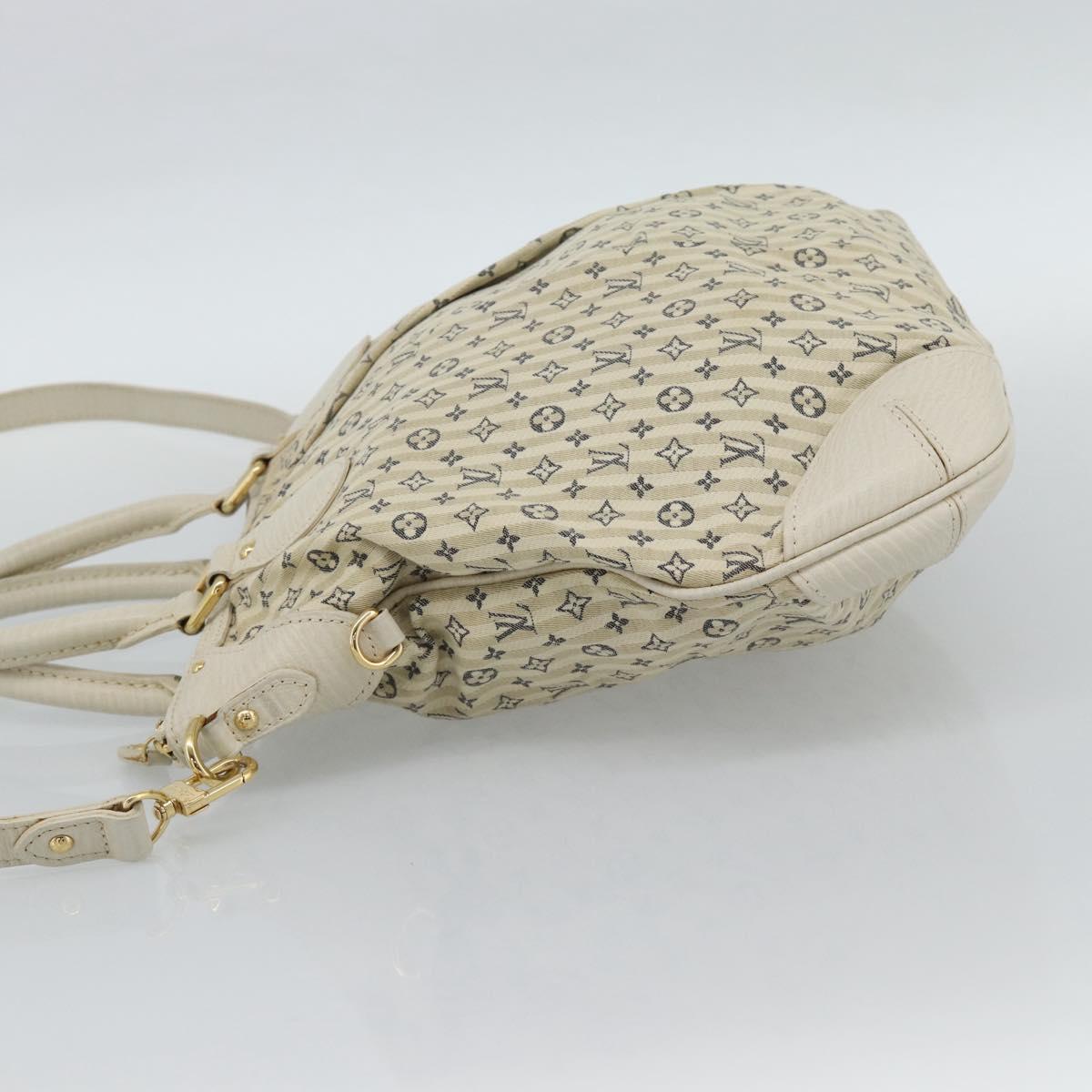 LOUIS VUITTON Mini Lin Croisette Marina PM Bag Blue Beige M95494 Auth 188795V