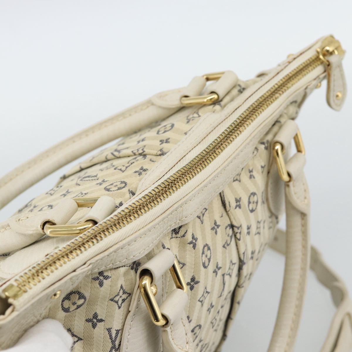 LOUIS VUITTON Mini Lin Croisette Marina PM Bag Blue Beige M95494 Auth 188795V