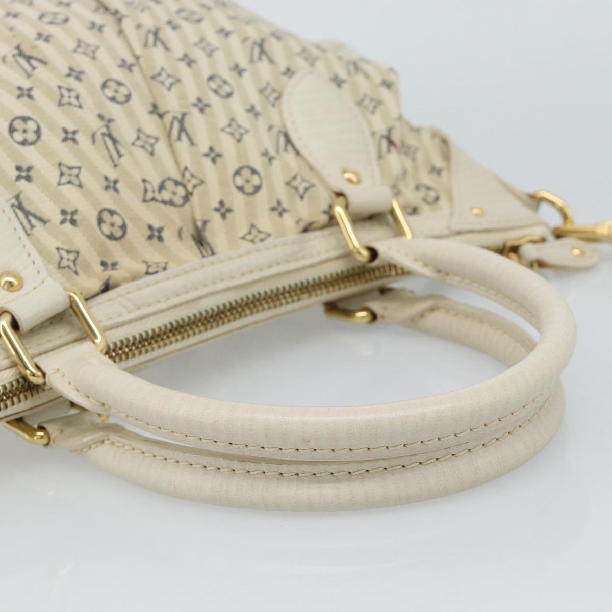 LOUIS VUITTON Mini Lin Croisette Marina PM Bag Blue Beige M95494 Auth 188795V