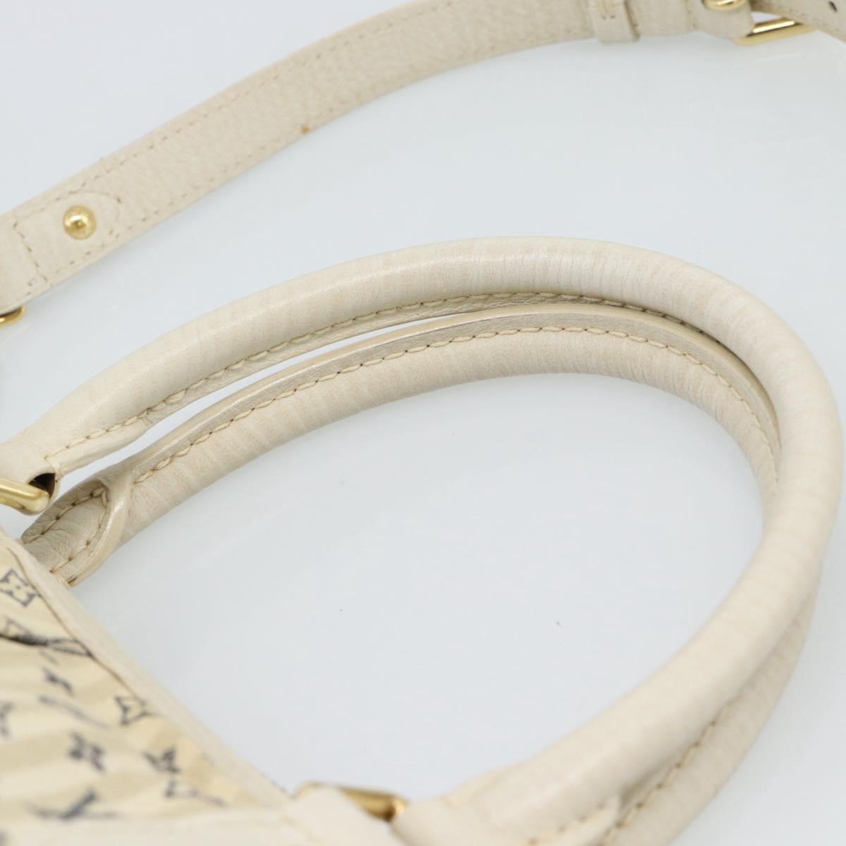LOUIS VUITTON Mini Lin Croisette Marina PM Bag Blue Beige M95494 Auth 188795V