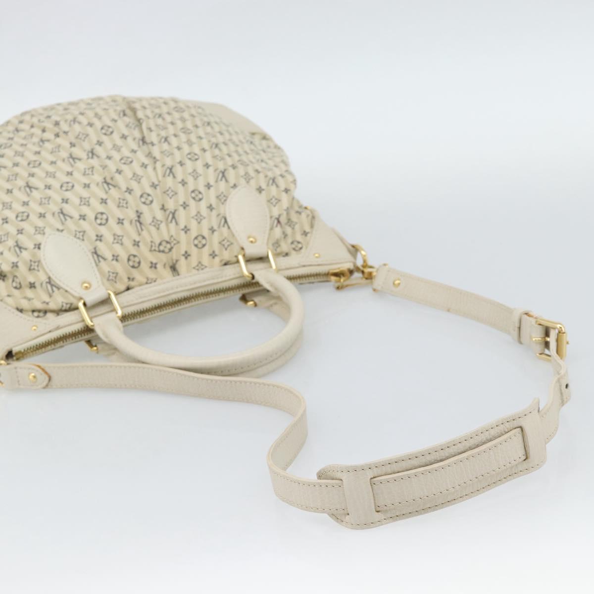LOUIS VUITTON Mini Lin Croisette Marina PM Bag Blue Beige M95494 Auth 188795V