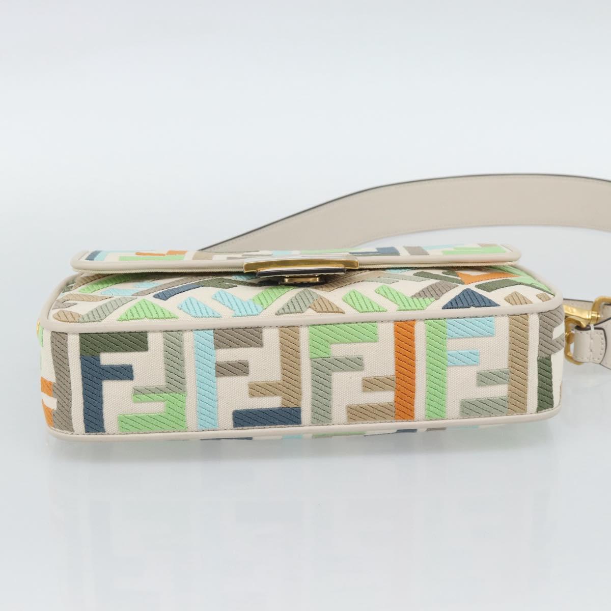 FENDI Zucca Canvas Mamma Baguette Bag 2way Multicolor Gold Auth 188798SM