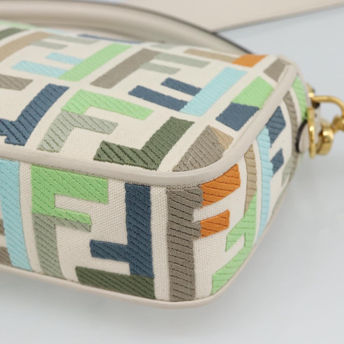 FENDI Zucca Canvas Mamma Baguette Bag 2way Multicolor Gold Auth 188798SM