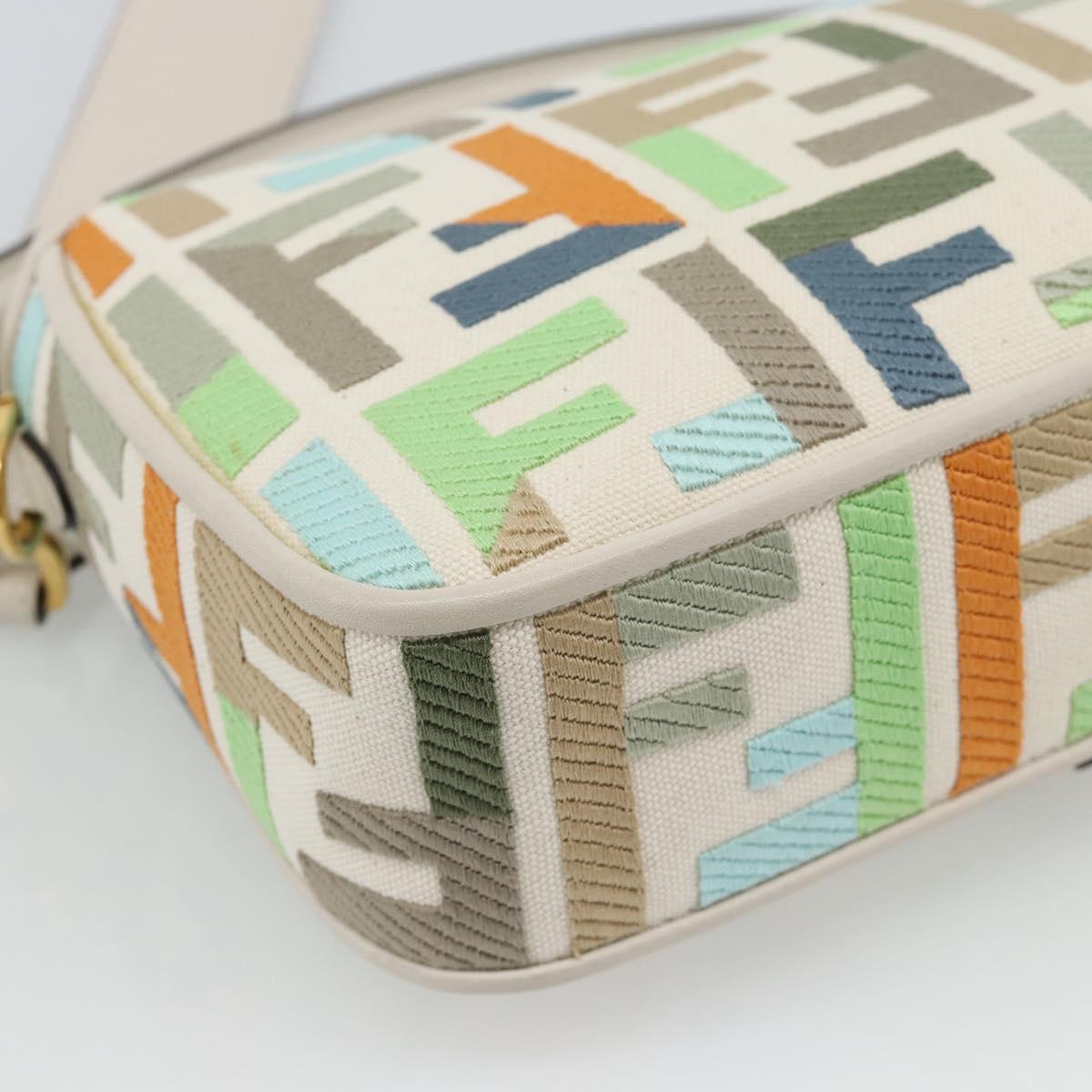 FENDI Zucca Canvas Mamma Baguette Bag 2way Multicolor Gold Auth 188798SM