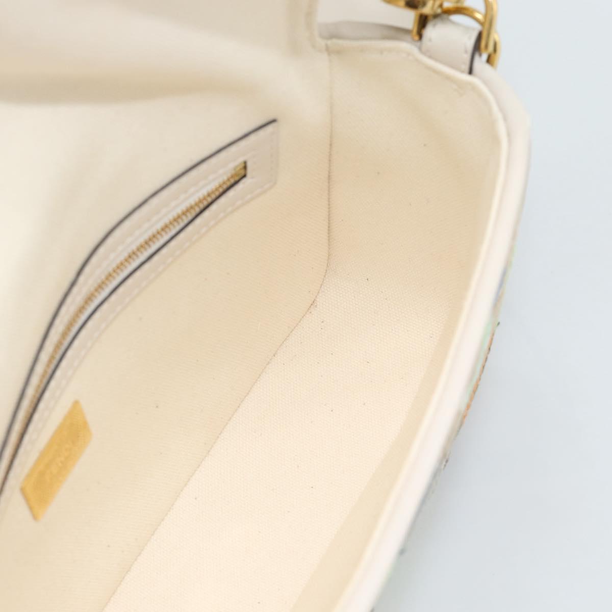 FENDI Zucca Canvas Mamma Baguette Bag 2way Multicolor Gold Auth 188798SM