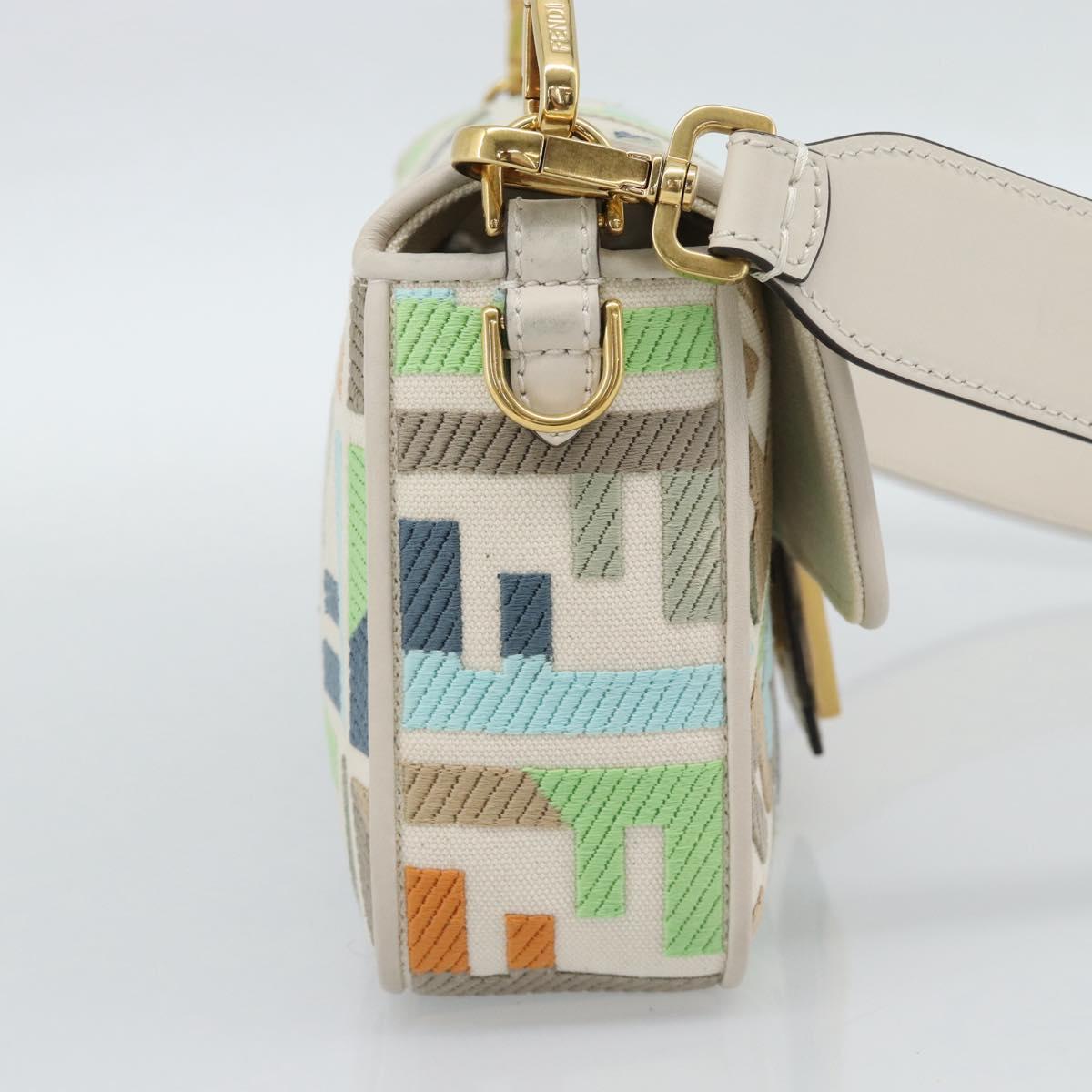 FENDI Zucca Canvas Mamma Baguette Bag 2way Multicolor Gold Auth 188798SM