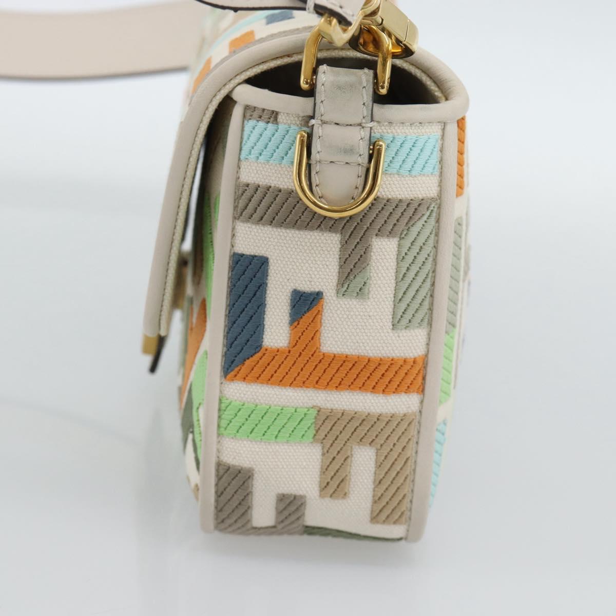 FENDI Zucca Canvas Mamma Baguette Bag 2way Multicolor Gold Auth 188798SM