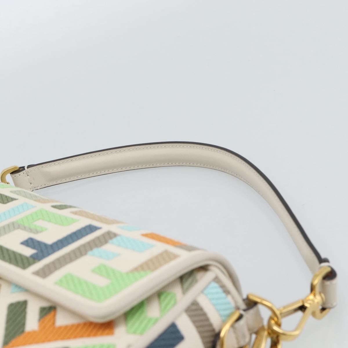 FENDI Zucca Canvas Mamma Baguette Bag 2way Multicolor Gold Auth 188798SM