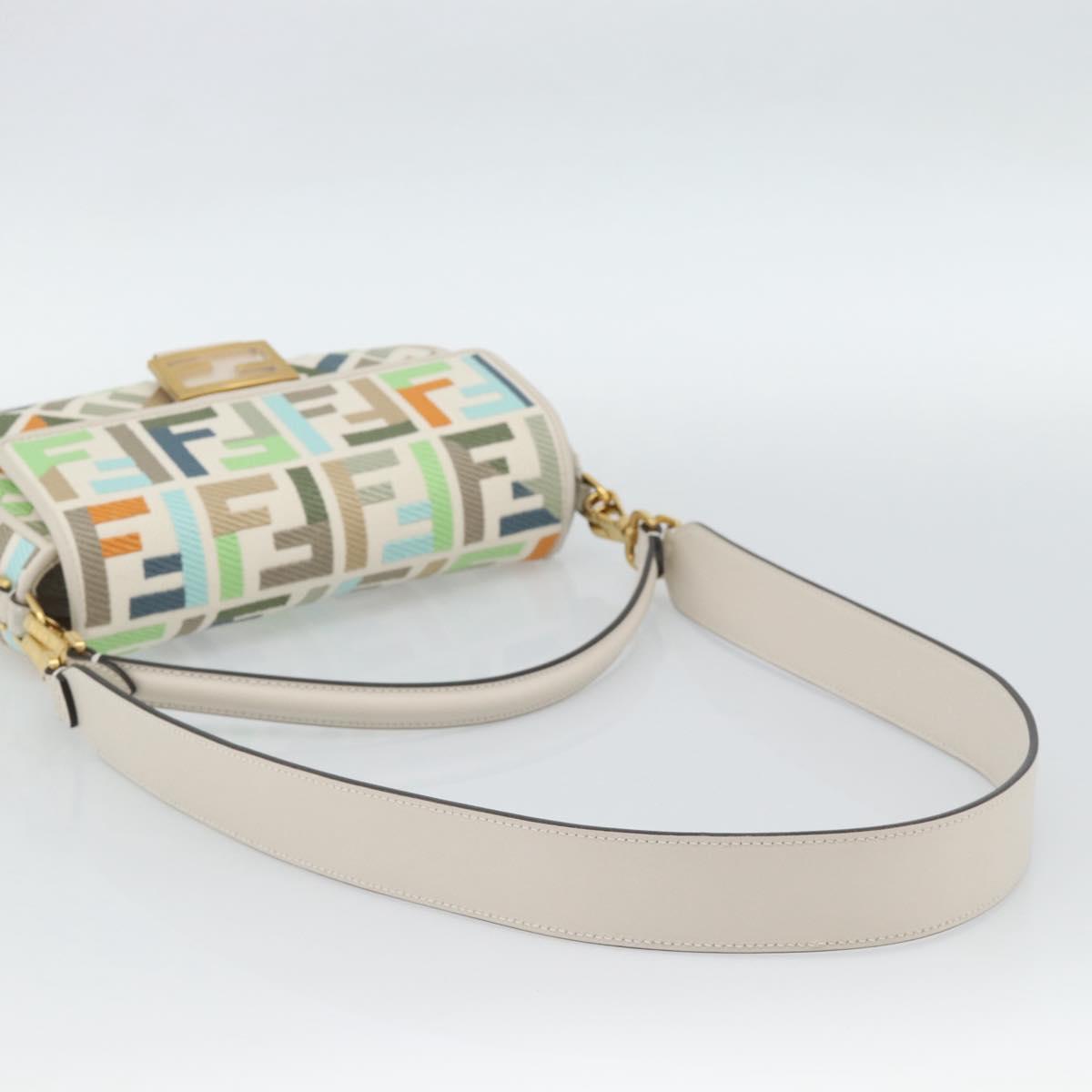 FENDI Zucca Canvas Mamma Baguette Bag 2way Multicolor Gold Auth 188798SM
