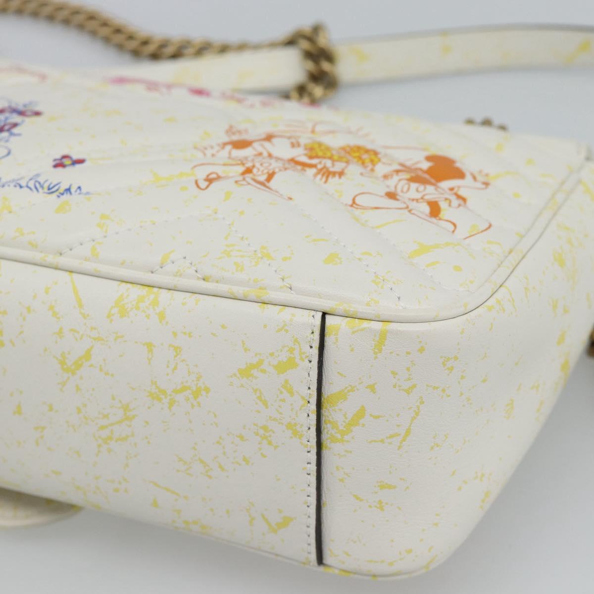 GUCCI GG Marmont Chain Disney Collaboration Bag Leather 443497 Auth 188800SM