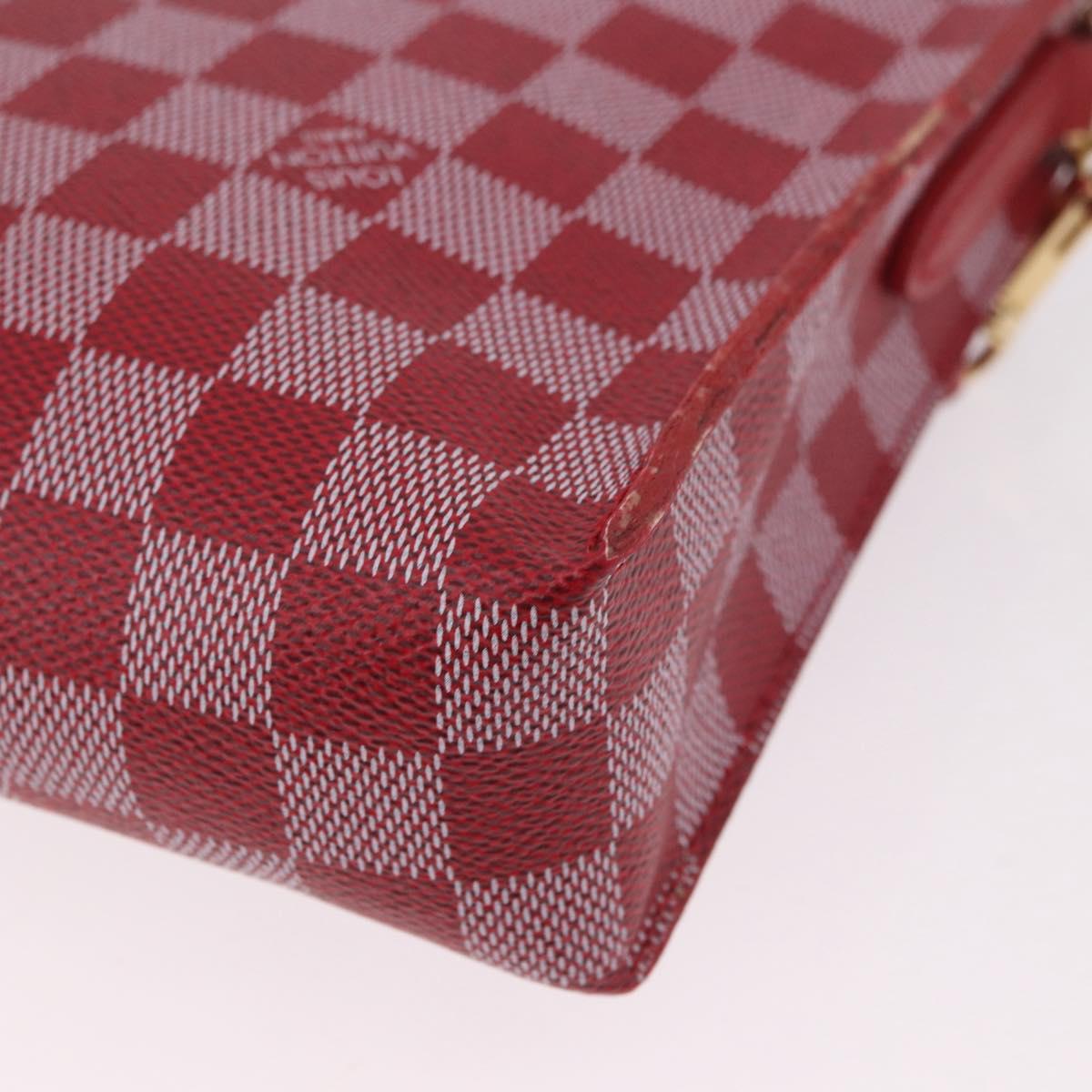 LOUIS VUITTON Damier Color Module Clutch Bag Carmine N41306 LV Auth 188805
