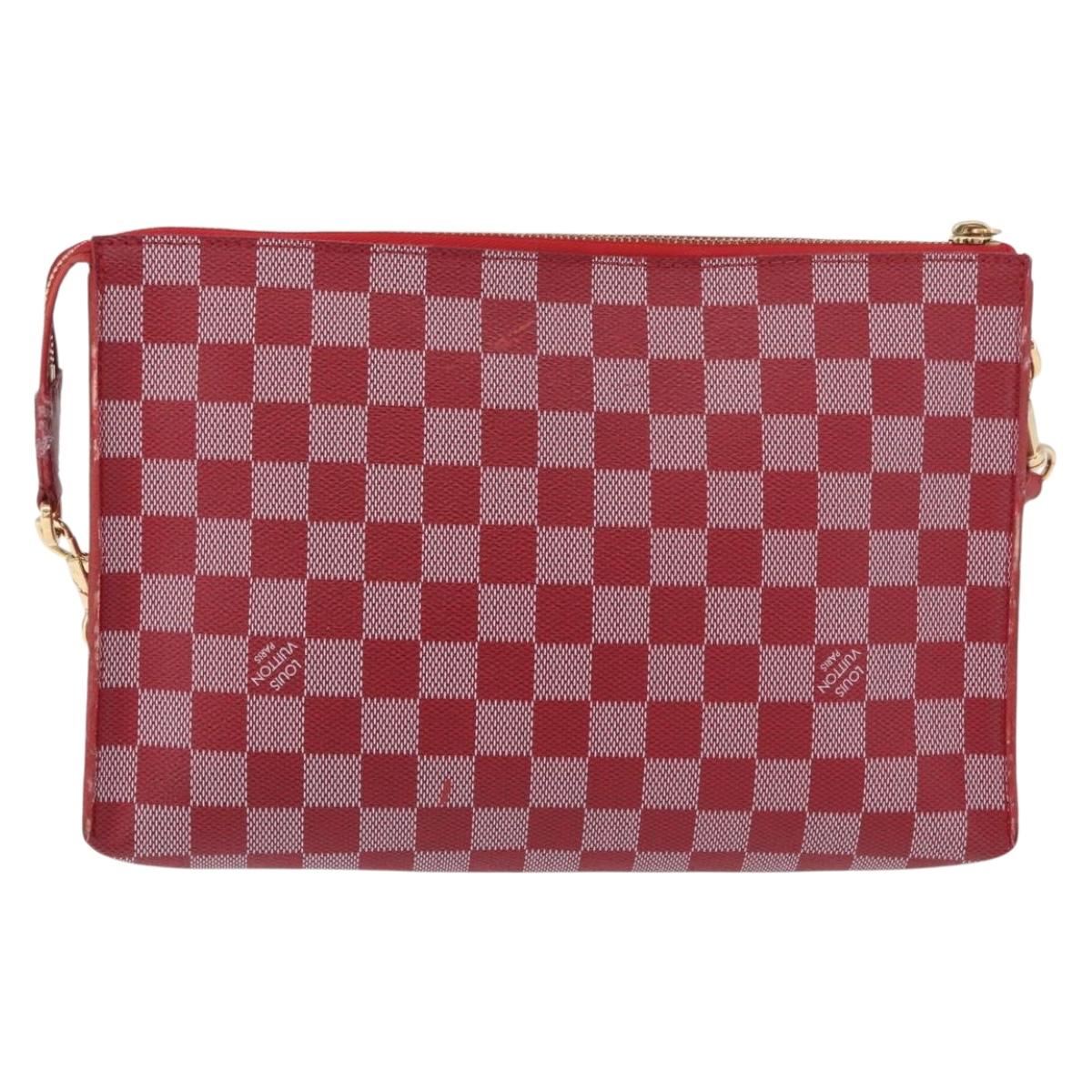 LOUIS VUITTON Damier Color Module Clutch Bag Carmine N41306 LV Auth 188805