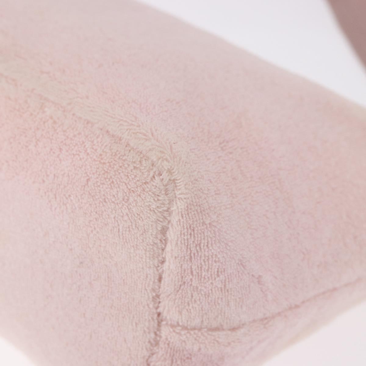 Miu Miu Hand Pouch Pile Pink Gold Auth 188807A