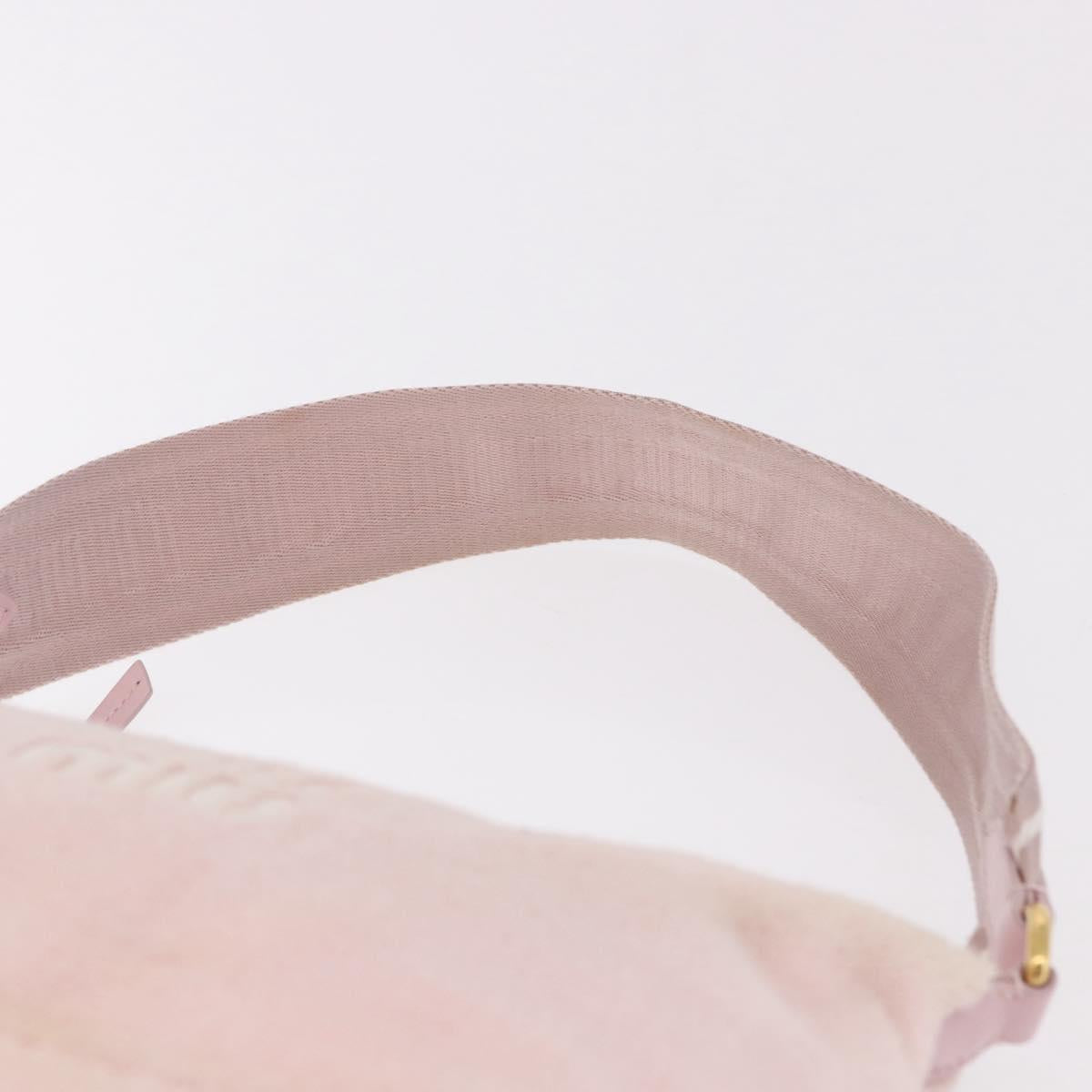 Miu Miu Hand Pouch Pile Pink Gold Auth 188807A