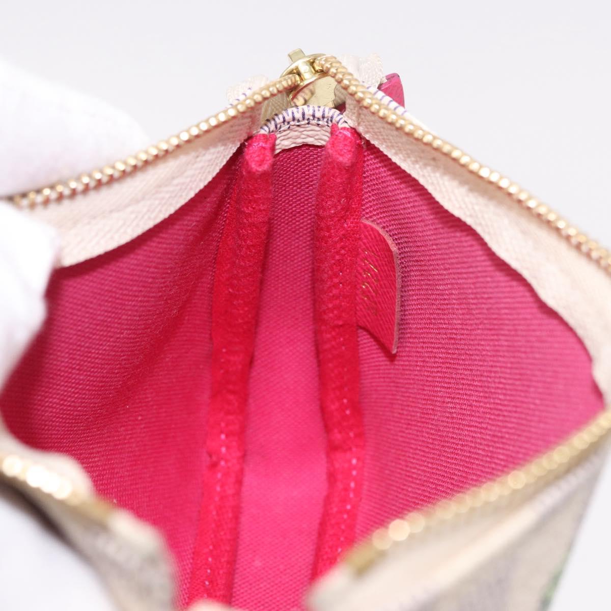 LOUIS VUITTON Damier Azur Vivienne Mini Pochette Accessoires N60487 Auth 188812SAM