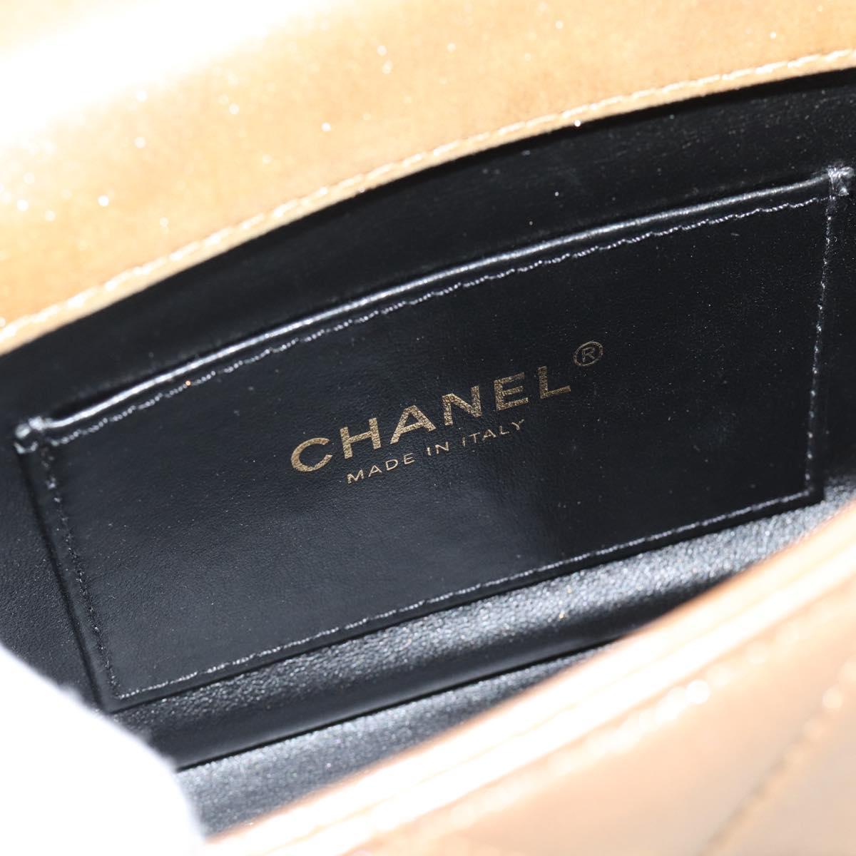 CHANEL Matelasse Chain Shoulder Bag Leather 2way Gold CC Auth 188813SM
