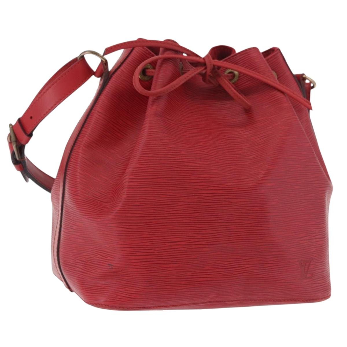 LOUIS VUITTON Epi Petit Noe Shoulder Bag Red M44107 LV Auth 188820