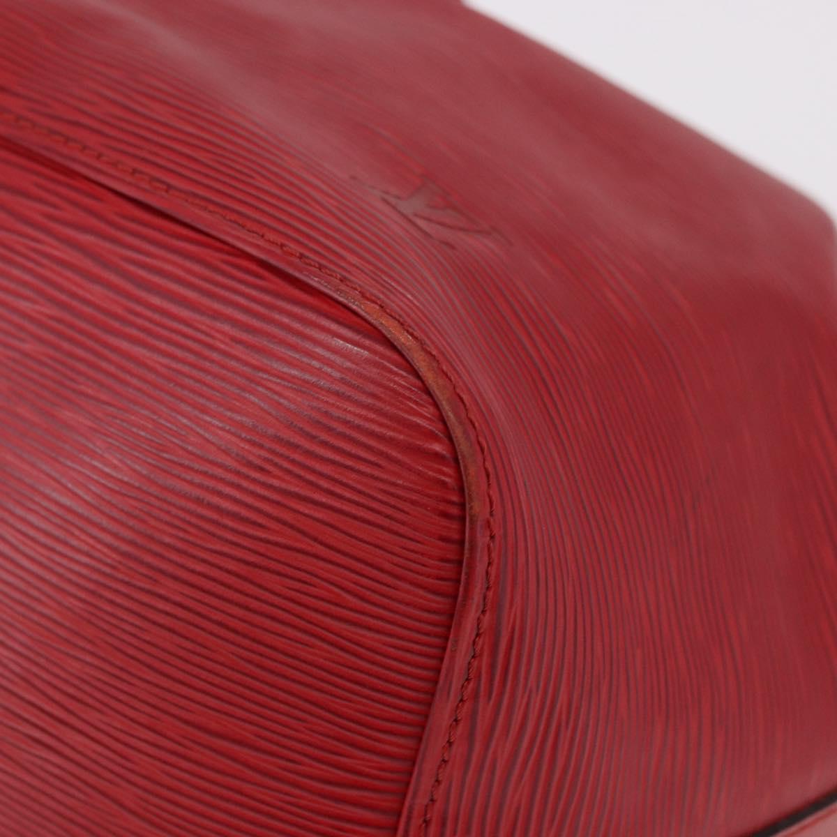 LOUIS VUITTON Epi Petit Noe Shoulder Bag Red M44107 LV Auth 188820