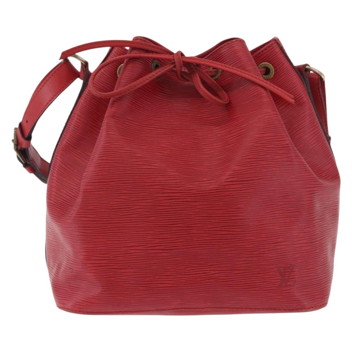 LOUIS VUITTON Epi Petit Noe Shoulder Bag Red M44107 LV Auth 188820