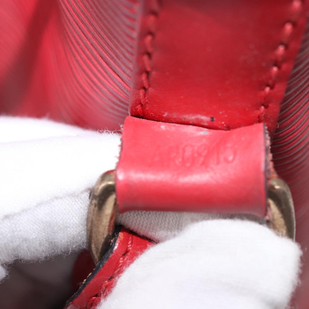 LOUIS VUITTON Epi Petit Noe Shoulder Bag Red M44107 LV Auth 188820