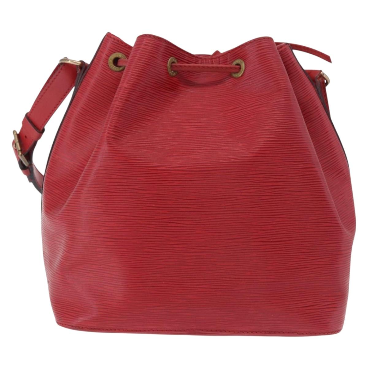 LOUIS VUITTON Epi Petit Noe Shoulder Bag Red M44107 LV Auth 188820
