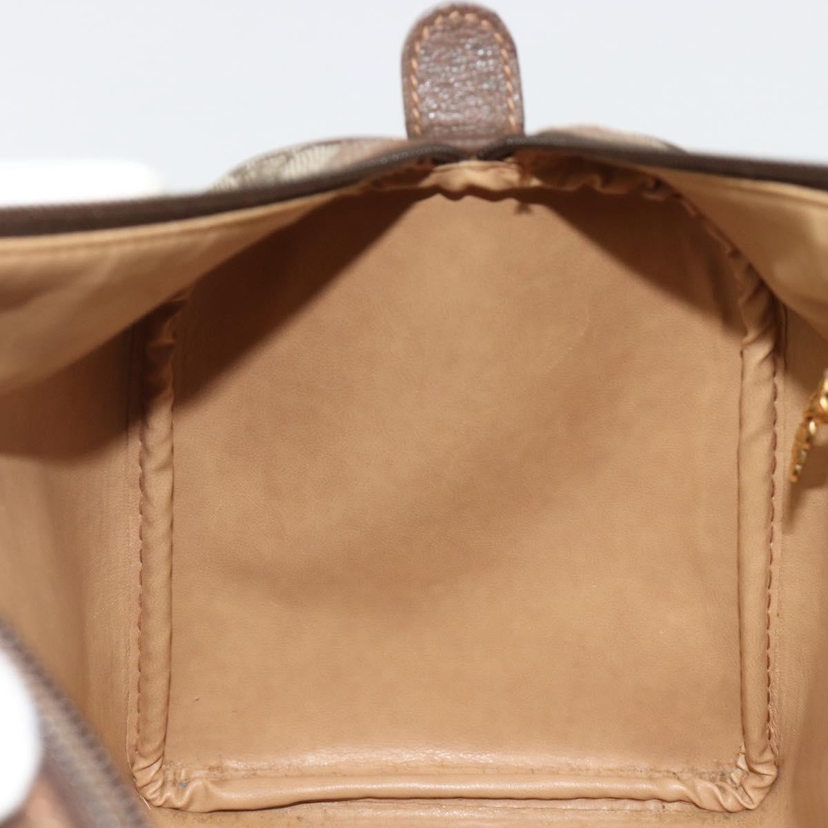 GUCCI GG Supreme Boston Bag PVC Beige Gold Auth 188821A