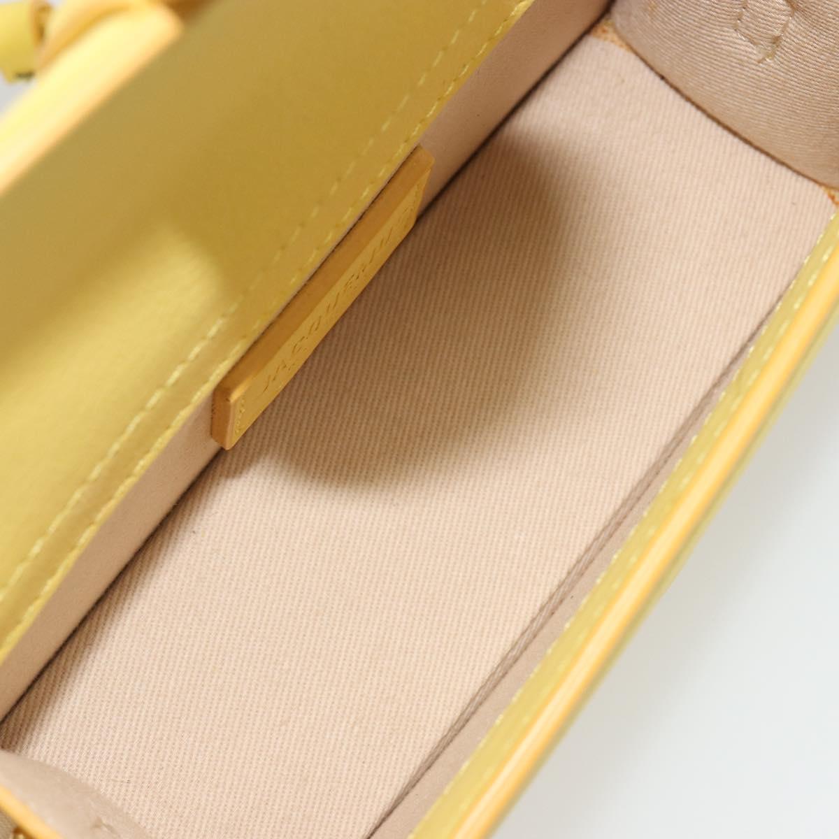 JACQUEMUS Hand Bag Leather 2way Yellow Gold Auth 188823M