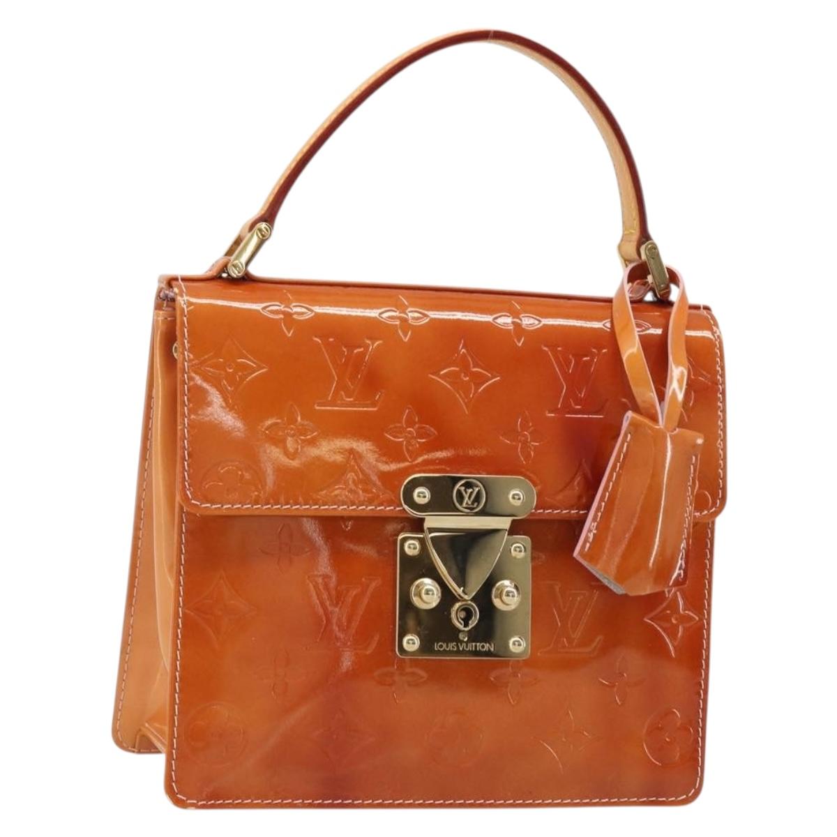 LOUIS VUITTON Monogram Vernis Spring Street Hand Bag Pink M91033 LV Auth 188824