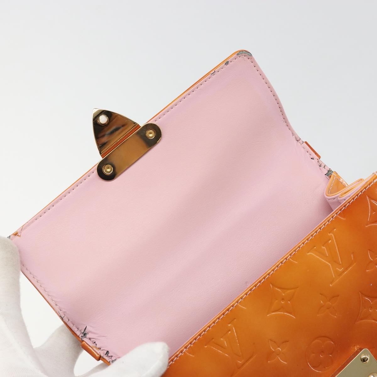 LOUIS VUITTON Monogram Vernis Spring Street Hand Bag Pink M91033 LV Auth 188824