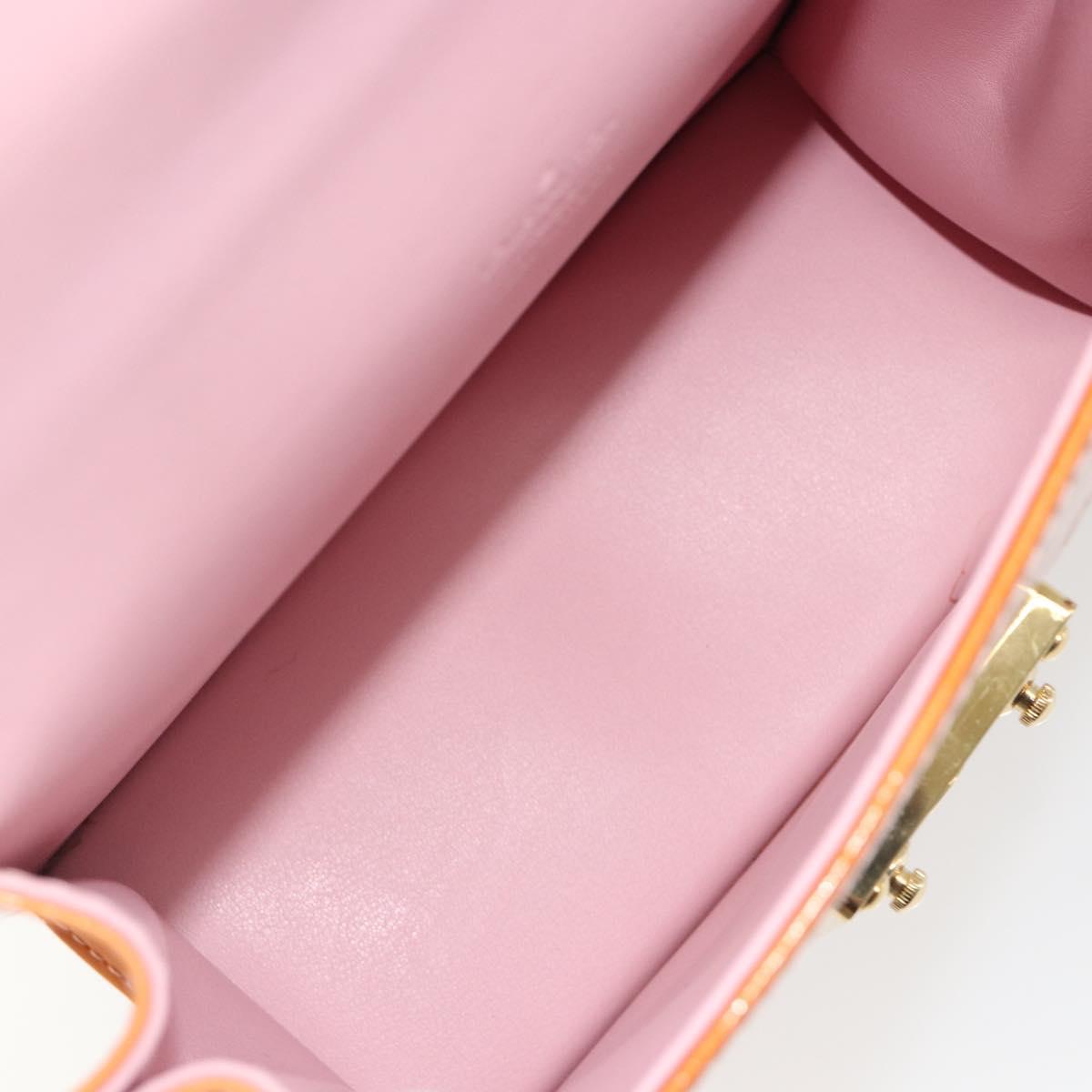 LOUIS VUITTON Monogram Vernis Spring Street Hand Bag Pink M91033 LV Auth 188824