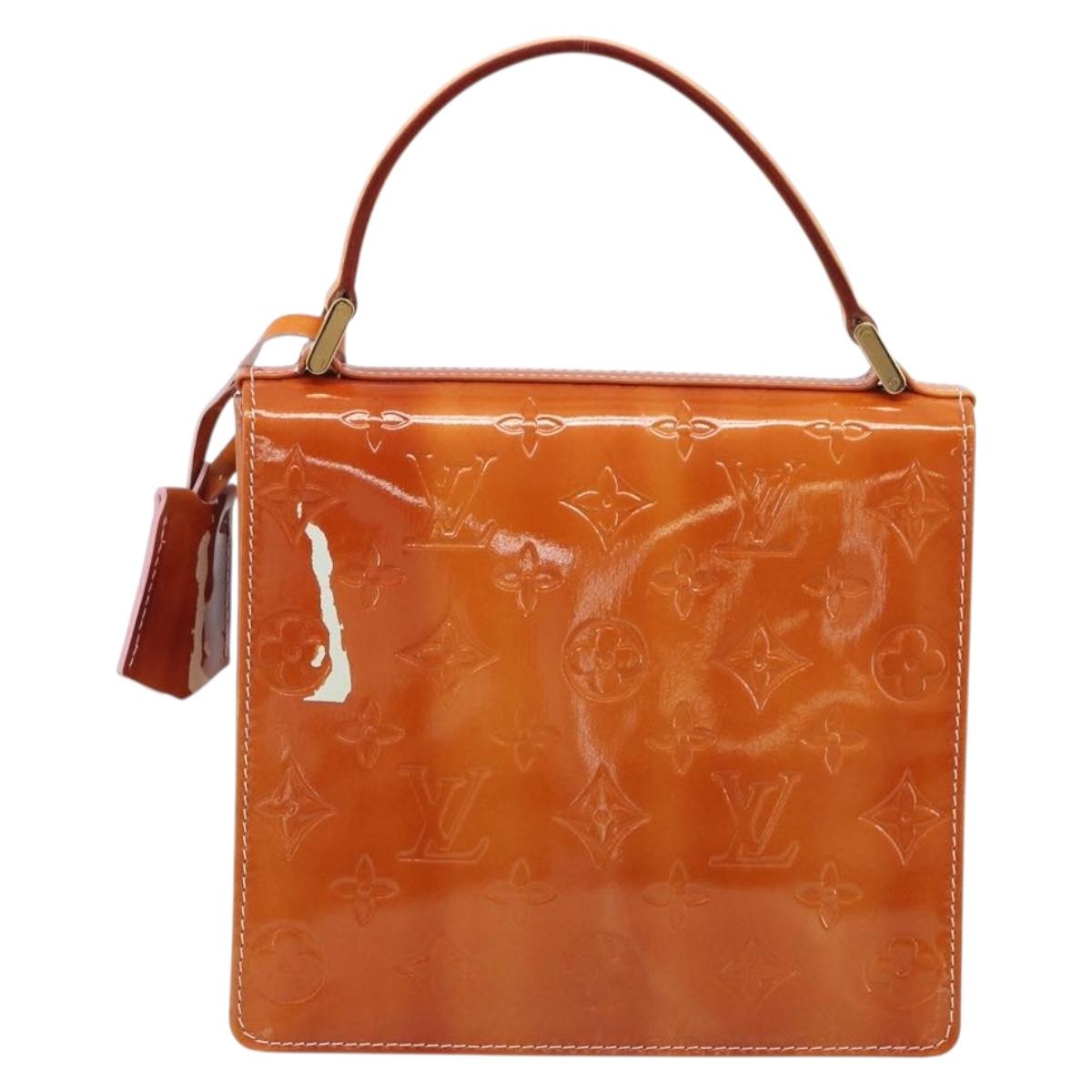 LOUIS VUITTON Monogram Vernis Spring Street Hand Bag Pink M91033 LV Auth 188824
