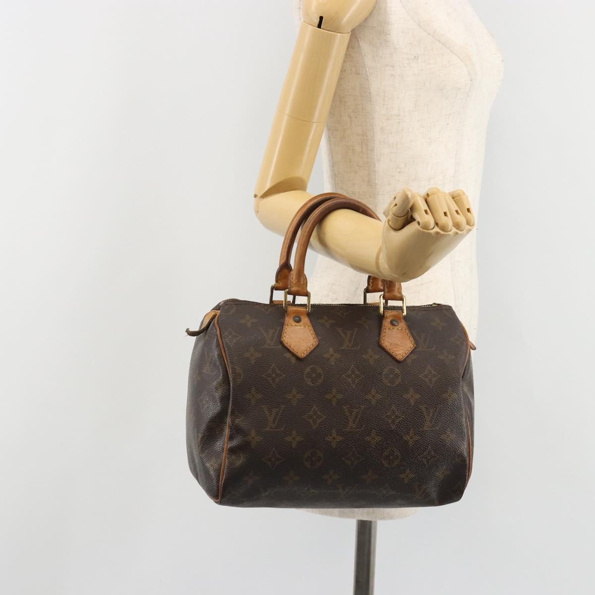 LOUIS VUITTON Monogram Speedy 25 Hand Bag M41528 LV Auth 188826