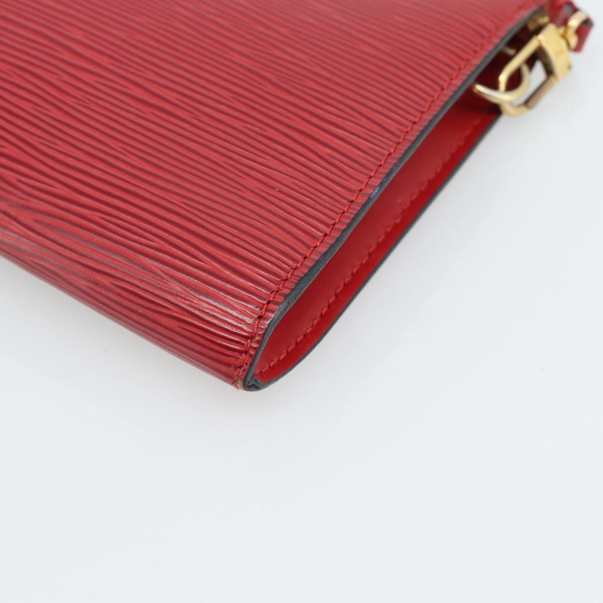 LOUIS VUITTON Epi Pochette Accessoires Pouch Red M52947 LV Auth 188828