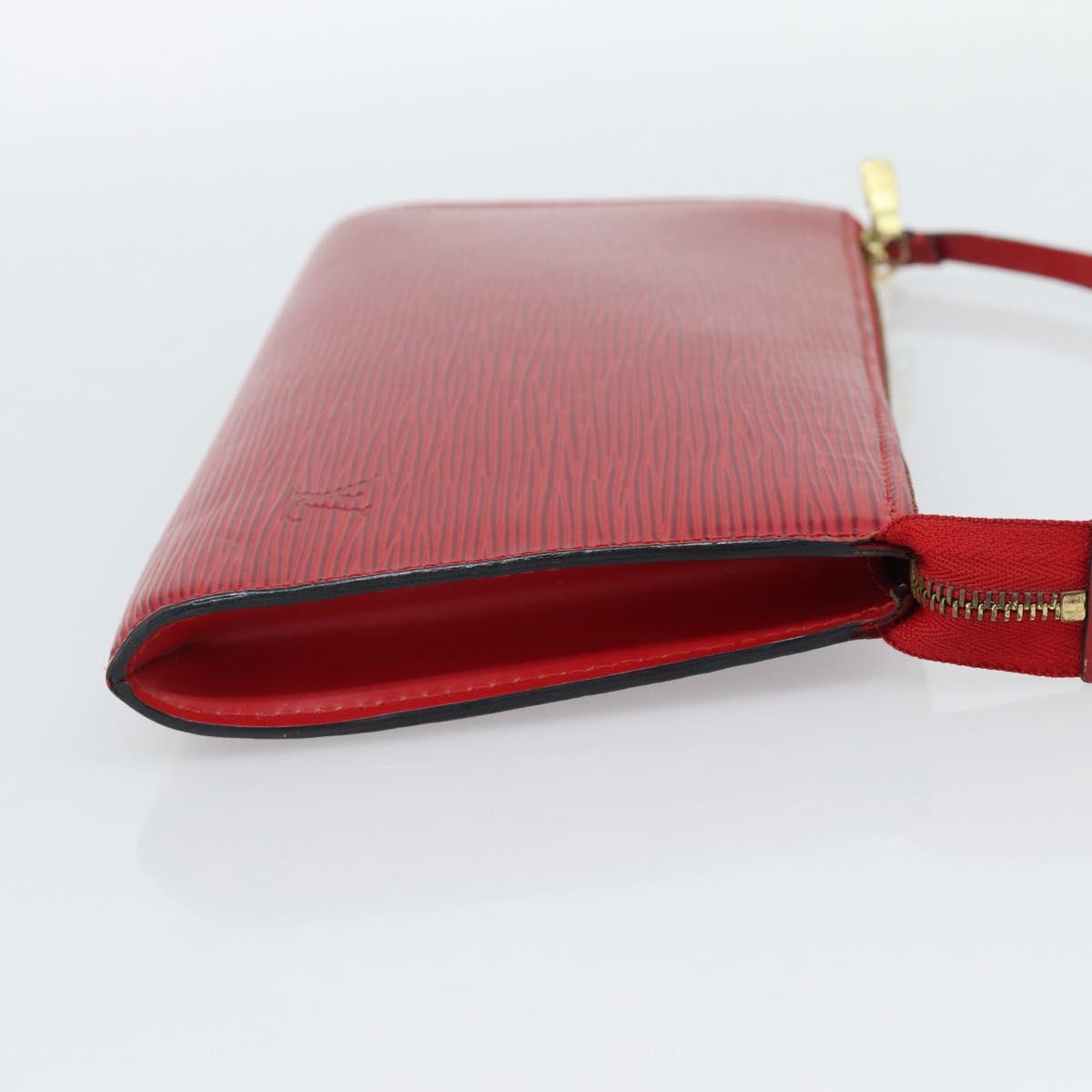 LOUIS VUITTON Epi Pochette Accessoires Pouch Red M52947 LV Auth 188828